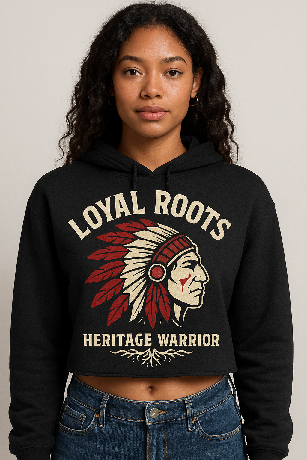 Loyal roots crop top Long sleeveHoodie